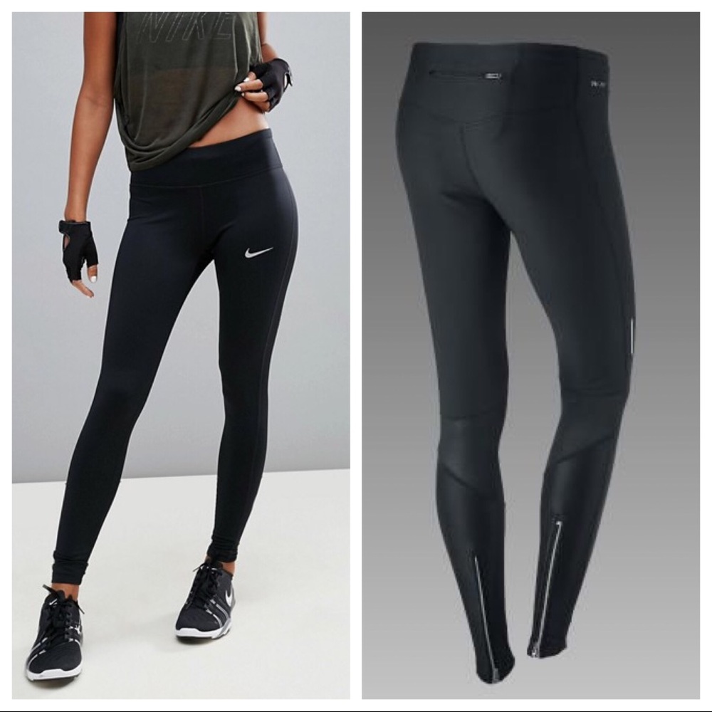 NWOT Nike Dri-fit filament zipper running leggings